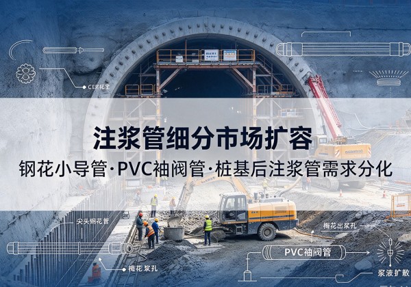 朔城注浆管细分市场扩容，隧道钢花小导管、PVC 袖阀管、桩基后注浆管需求分化